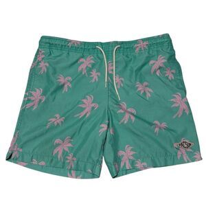 Men’s Pacsun Pink Palms 17" Swim Trunks Small